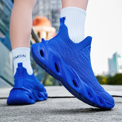 Classic Fashion Yellow Men's Running Shoes Comfort Socks Shoes Trainers Men Unisex Athletic Shoes Big Size 46 Zapatillas Hombre