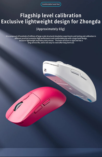 Ratón gaming Bluetooth recargable PAW3395, ligero y ergonómico, ratón inalámbrico para eSport