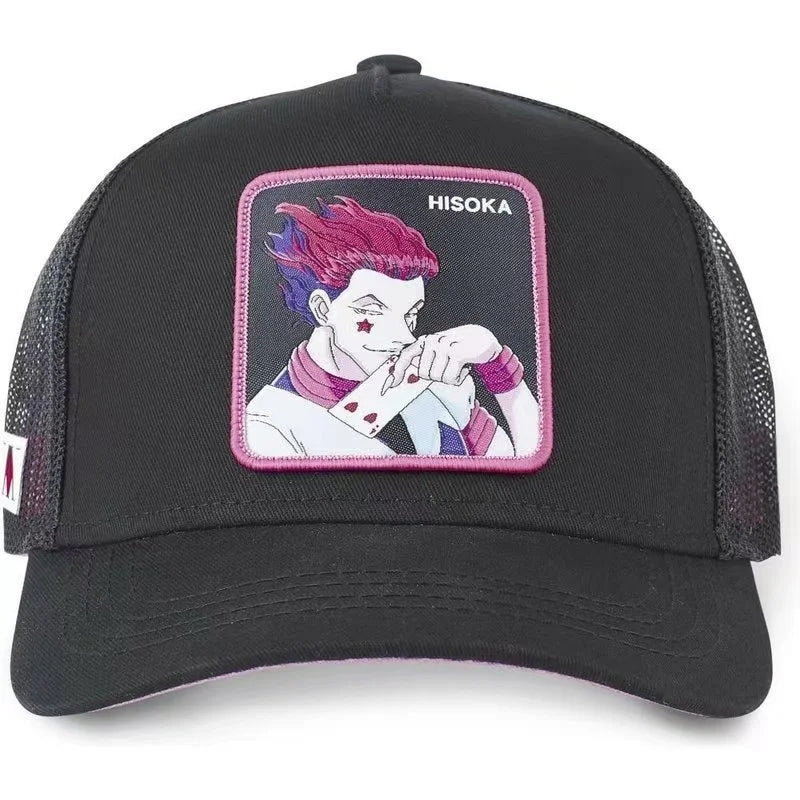 Hunter X Hunter Cap Summer Snapback Baseball Cap Men's Embroidery Hip-Hop Cap Style Sun Visor Adjustable Trucker Mesh Cap