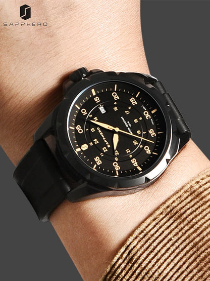 SAPPHERO Herrenuhr – Luxuriöse Quarzuhr, wasserdicht bis 50 m, ausgestattet mit einem importierten Uhrwerk und einem Edelstahlgehäuse – Eine ideale Geschenkidee für Herren.