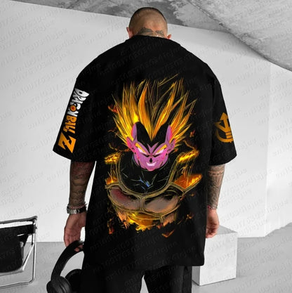 2026 Summer Dragon Ball T-Shirt aus 100% Baumwolle für Herren – neuer Anime-Print, bequem und atmungsaktiv, Plus Size, lässig und locker sitzend