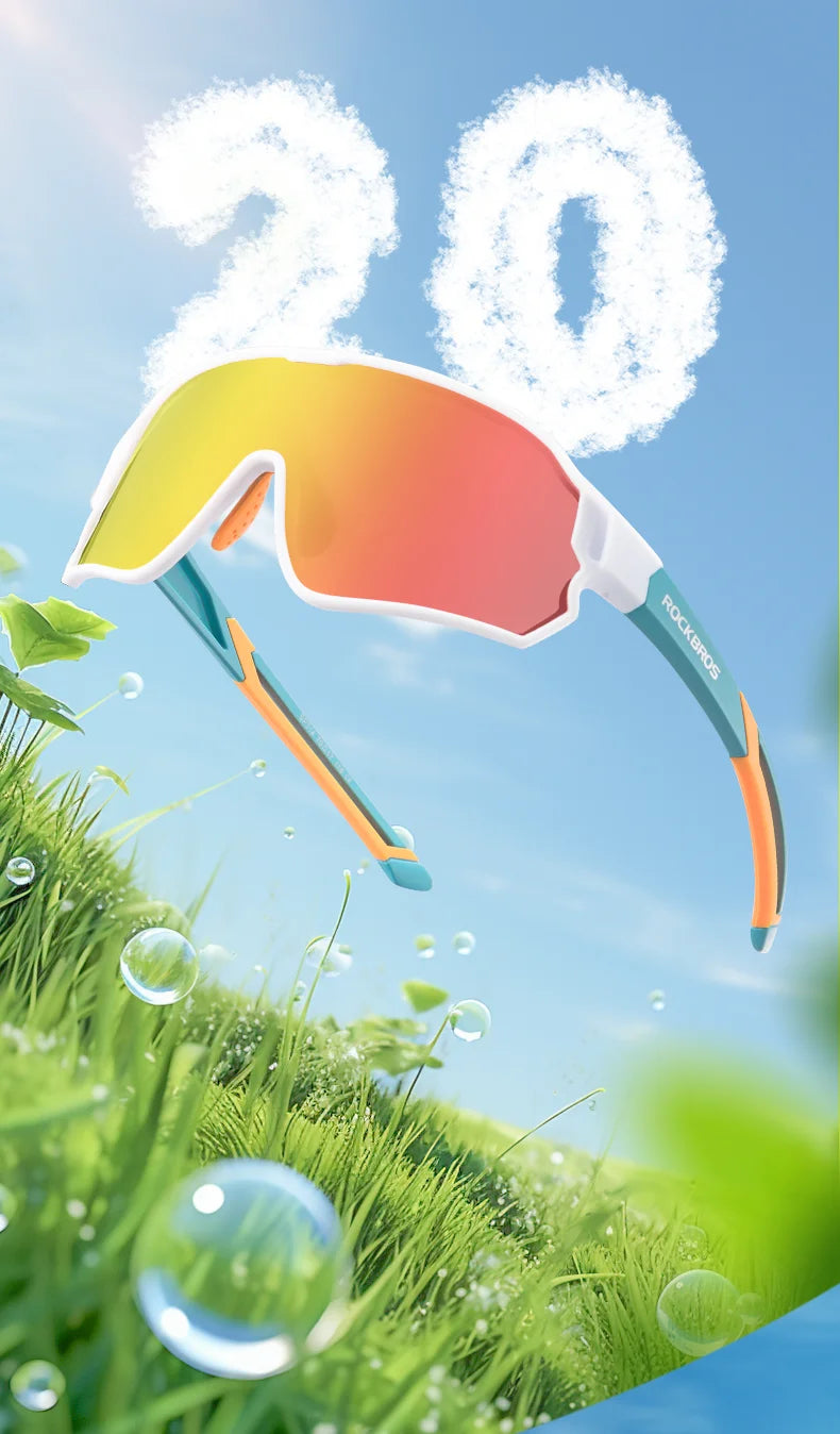 ROCKBROS Kids Polarized Photochromic Cycling Glasses UV400 Protection Outdoor Sports Sunglasses Child MTB Bicycle Eyewear