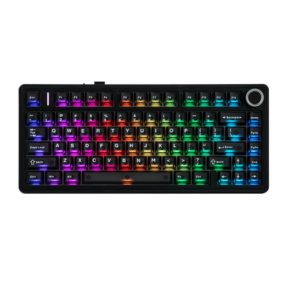 Teclado Mecânico EPOMAKER x AULA F75 Ultra VIA Programável 75% ANSI US QWERTY com Gasket, com Fios/Bluetooth/2.4Ghz Sem Fios