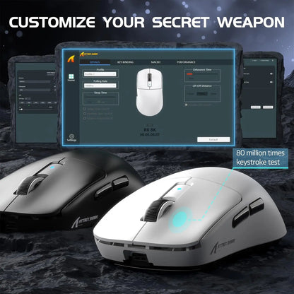 Attack Shark R6 leichte kabellose Gaming-Maus, Computermaus mit PAW 3950Max Sensor und Nordic 52480, 8KHz Polling