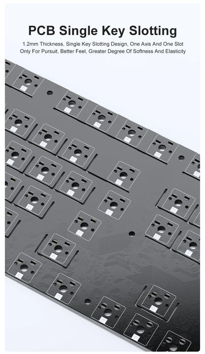 Neue AJAZZ AK35I V3 MAX Tri-Mode kabelgebundene Bluetooth-Wireless-Gaming-Tastatur mit Gasket-Struktur, Full-Key-Hot-Swap, 104 Tasten, individuell anpassbare Tastatur