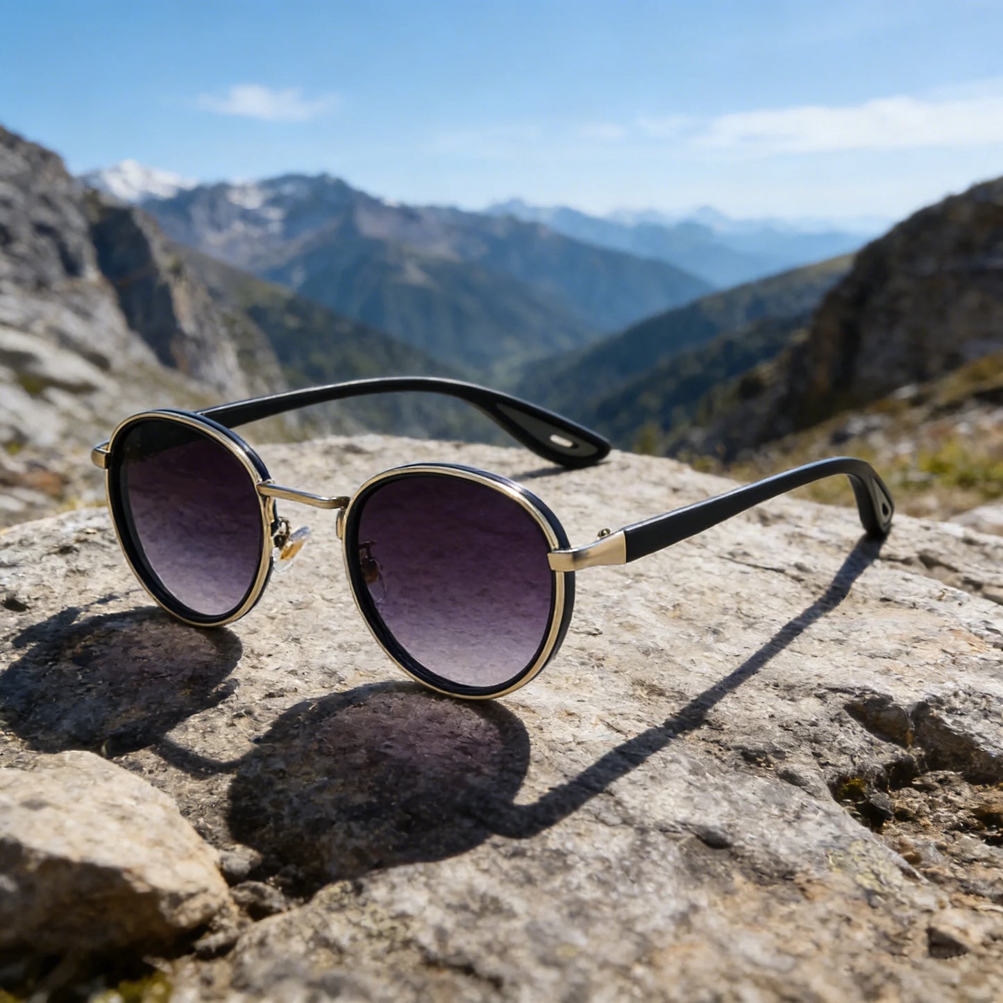 KLASSNUM Round Vintage Sunglasses Men Women 2026 New Punk Fashion Shades Trendy Luxury Brand Casual Anti UV Lens Sun Glasses