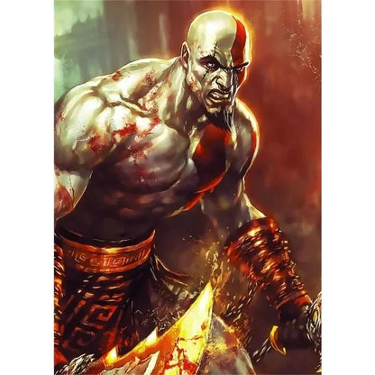 Canvas Painting Posters and Prints Wall Art Anime Pop Game God of War Ragnarok Poster Aesthetics Kratos Gaming