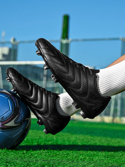 Chaussures de football professionnelles AG/FG, semelle extérieure en TPU antichoc, tige respirante en tissu PU, résistantes à l'usure et antidérapantes pour adultes et enfants