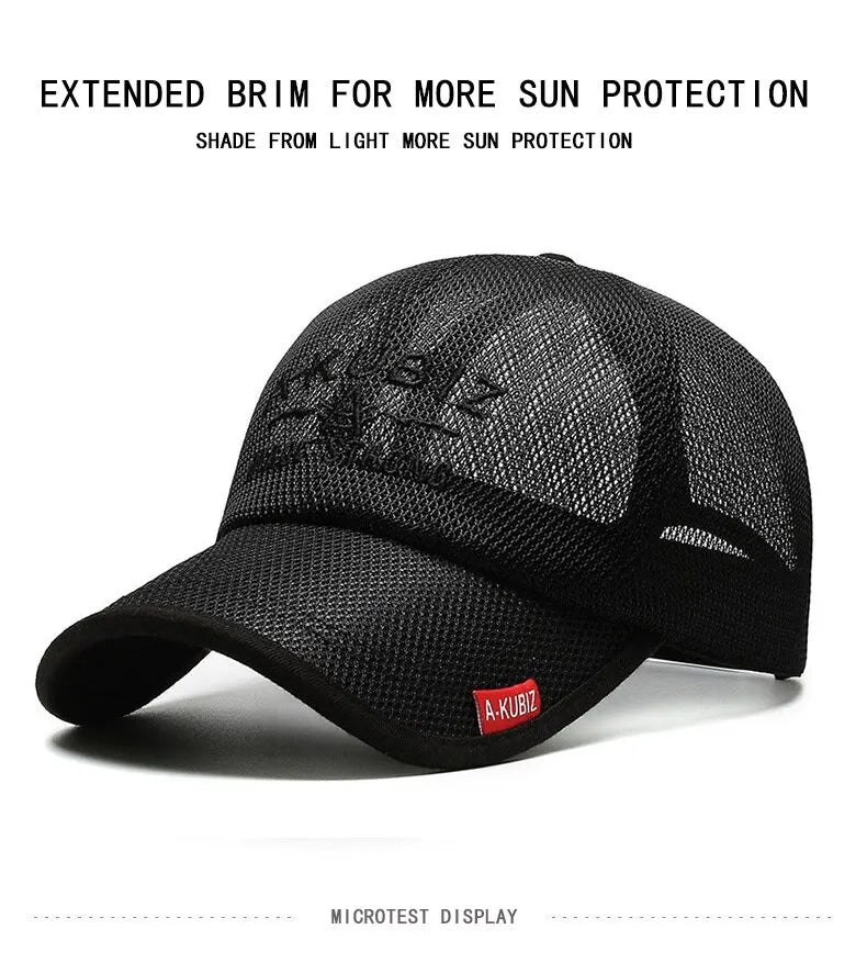 Summer Hats For Men And Women Mesh Baseball Caps Fashion Embroidered Visor Hat Outdoor Embroidered Letter Sun Protection Hat