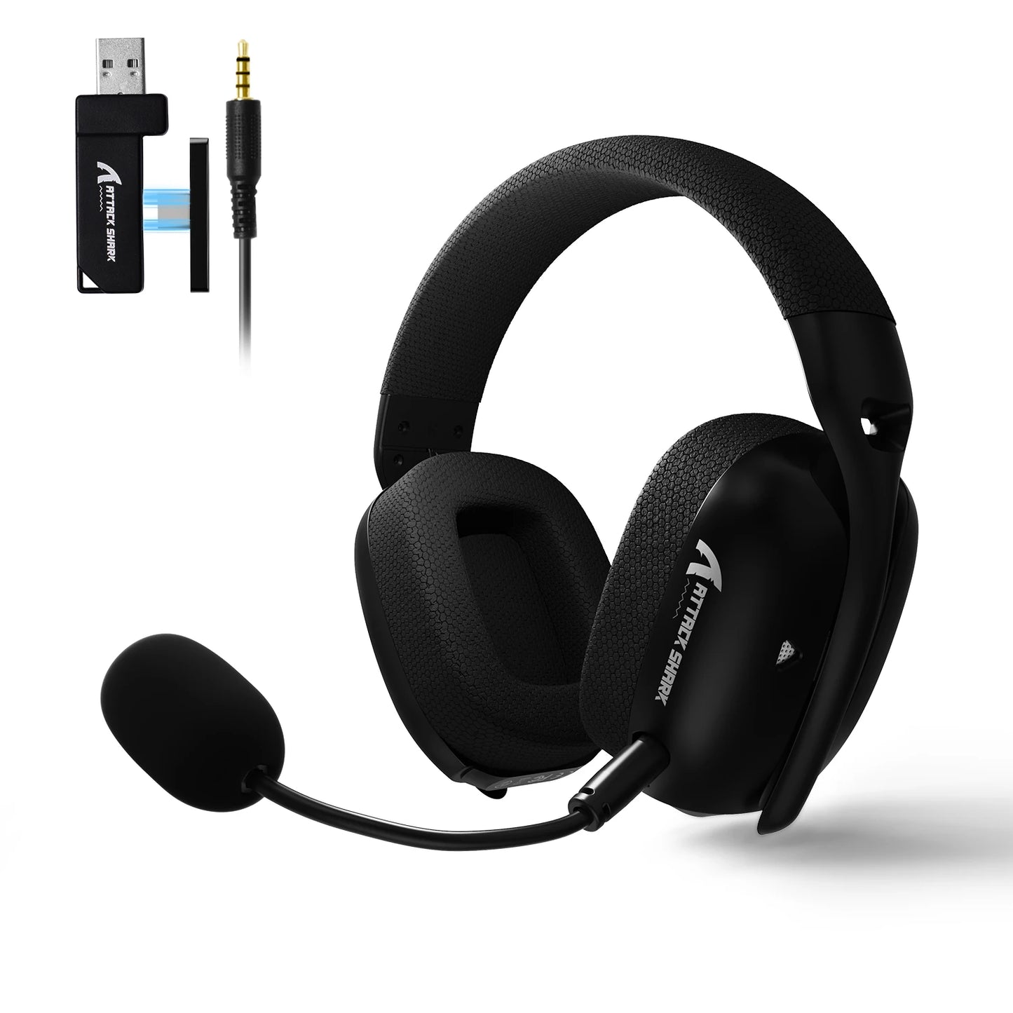 Cuffie da gaming ATTACK SHARK L80PRO 3-in-1 – Cuffie Bluetooth wireless a bassa latenza con doppio microfono, audio Hi-Fi da 40mm e connessione stabile
