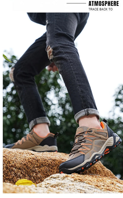 Marken-Wanderschuhe für Herren, atmungsaktive Mesh-Reiseschuhe, wasserdichte Outdoor-Schuhe für Jagd und Angeln, Berg-, Offroad-, Reit- und Sportschuhe