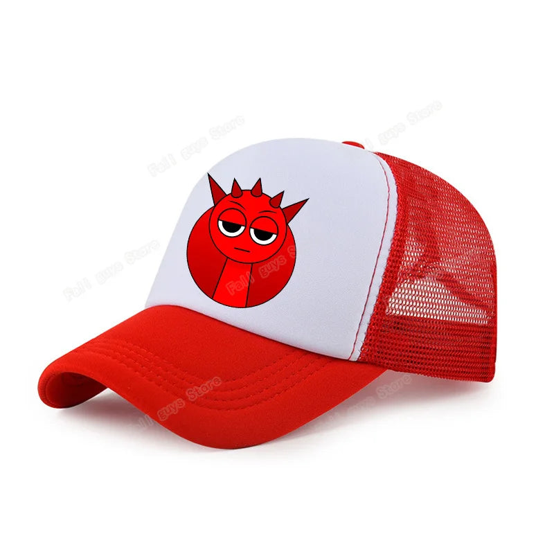 Sprunkis Unisex Baseball Cap Adjustable Summer Parent-child Sunhat Mesh Breathable Outdoor Sport Boy Hip Hop Peaked Hat Gift