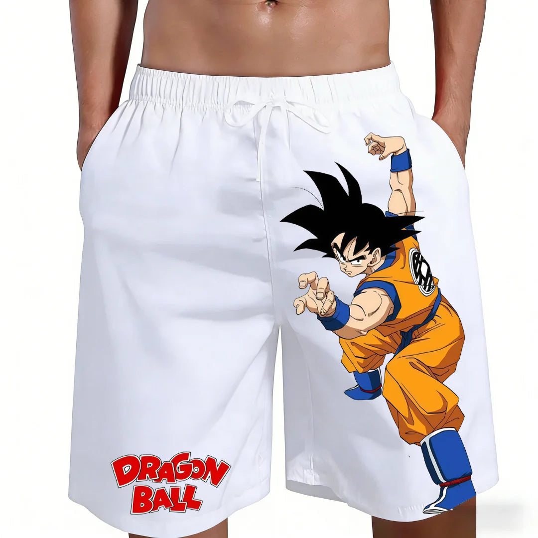 2026 Dragon Ball Goku Kame Symbol Beach Shorts Men Women Kids Retro Anime Graphic Swim Trunks Casual Summer Board Shorts