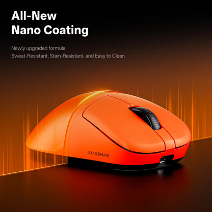 Mouse wireless ATK Blazing Sky Z1 V2 Ultimate PAW3950 Ultra Dual 8K da gaming, ergonomico, sviluppato internamente, per mani medio-grandi