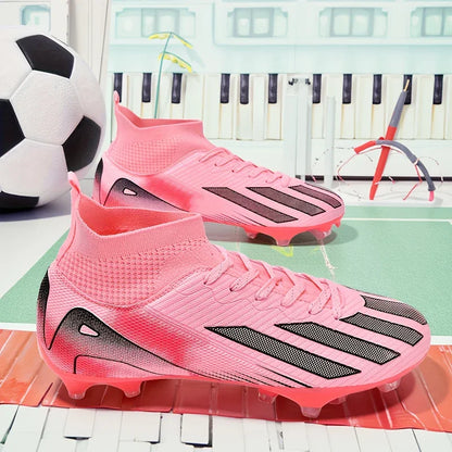 New Men's Football Boots Cleats Boys Ultralight Sport Soccer Shoes Adult Professional Non-Slip Comfortable Training Match Grass