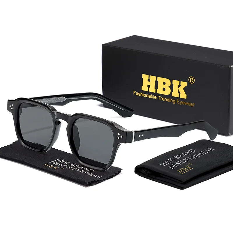 HBK New Fashion Sunglasses men Vintage Square Gradient Sun Glasses Outdoor Sports Party Vacation Travel Driving Eyeglasses