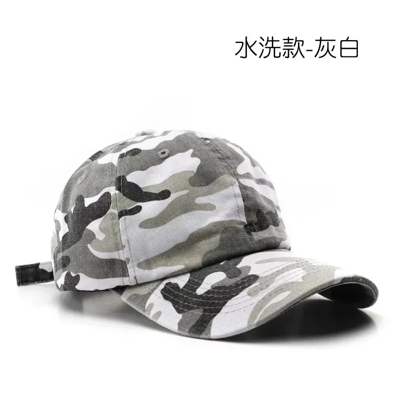 1 PC Unisex Hiking Camouflage Tactics Baseball Cap Leaves Jungle Hat Unstructured Cotton 6 Panel Baseball Cap