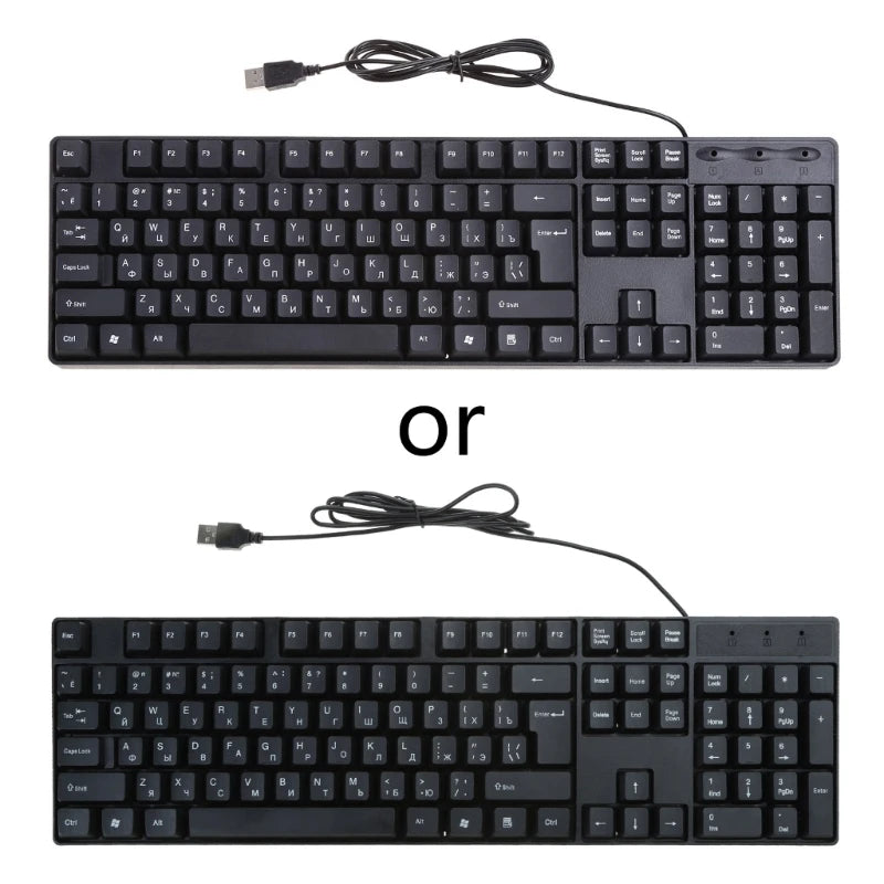 Tastiera ergonomica USB per PC, tastiera russa / tastiera inglese, dropshipping