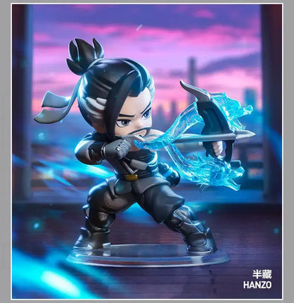 POP MART Original Overwatch Play Of The Game Series Blind Box PVC-Sammelfiguren, Schreibtischdekoration, Mädchen-Spielzeugmodell für Fans