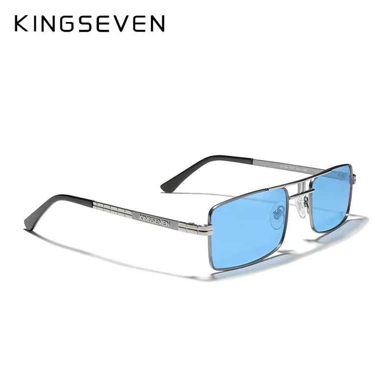 KINGSEVEN Brand Rectangle Frame Sunglasses For Men Polarized Design Glasses Fashion High Quality Driving Eyewear UV400