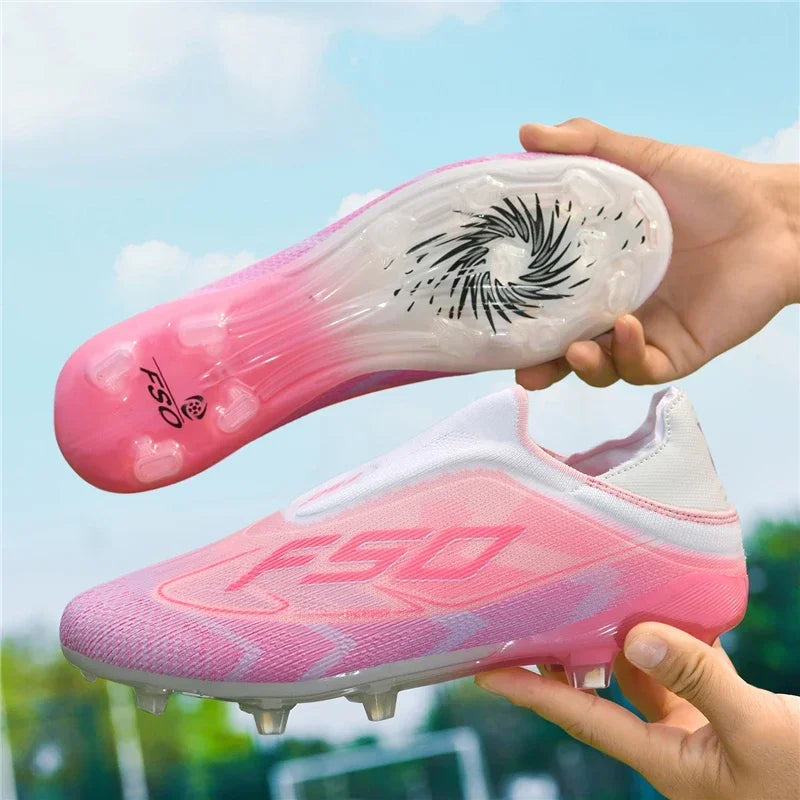 Nouvelles chaussures de football pour hommes, chaussures de sport, chaussures de football de haute qualité, ultralégères, chaussures de futsal, haute tige, respirantes, antidérapantes, pour match en extérieur
