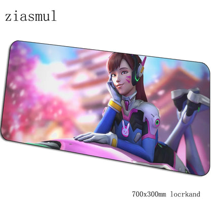 Tapete de rato gamer D.Va 70x30cm XL, tapete gaming para PC e notebook, tapete de secretária bonito, presentes de Natal para gamers, tapete para jogos e gamepad