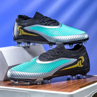 Nouveaux hommes bottes de Football adulte antidérapant Sport de plein air entraînement crampons chaussures de Football garçons longues pointes respirant Match confortable