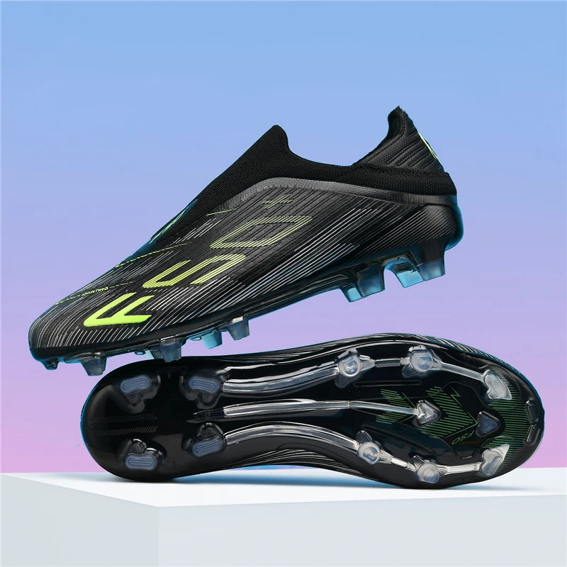Sapatilhas de Homem Novas com Pitons para Relva, Ténis de Futebol de Alta Qualidade, Chuteiras de Futsal Antiderrapantes para Interior, Modelo Cano Alto para Exterior Mais Vendido
