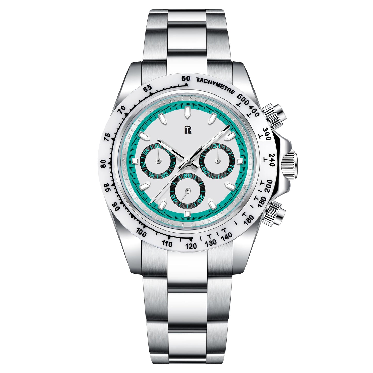 RollsTimi Men's Watches Top Luxury Sapphire Men's Mechanical Watches Calendar Week Stainless Steel Waterproof Men's Watches