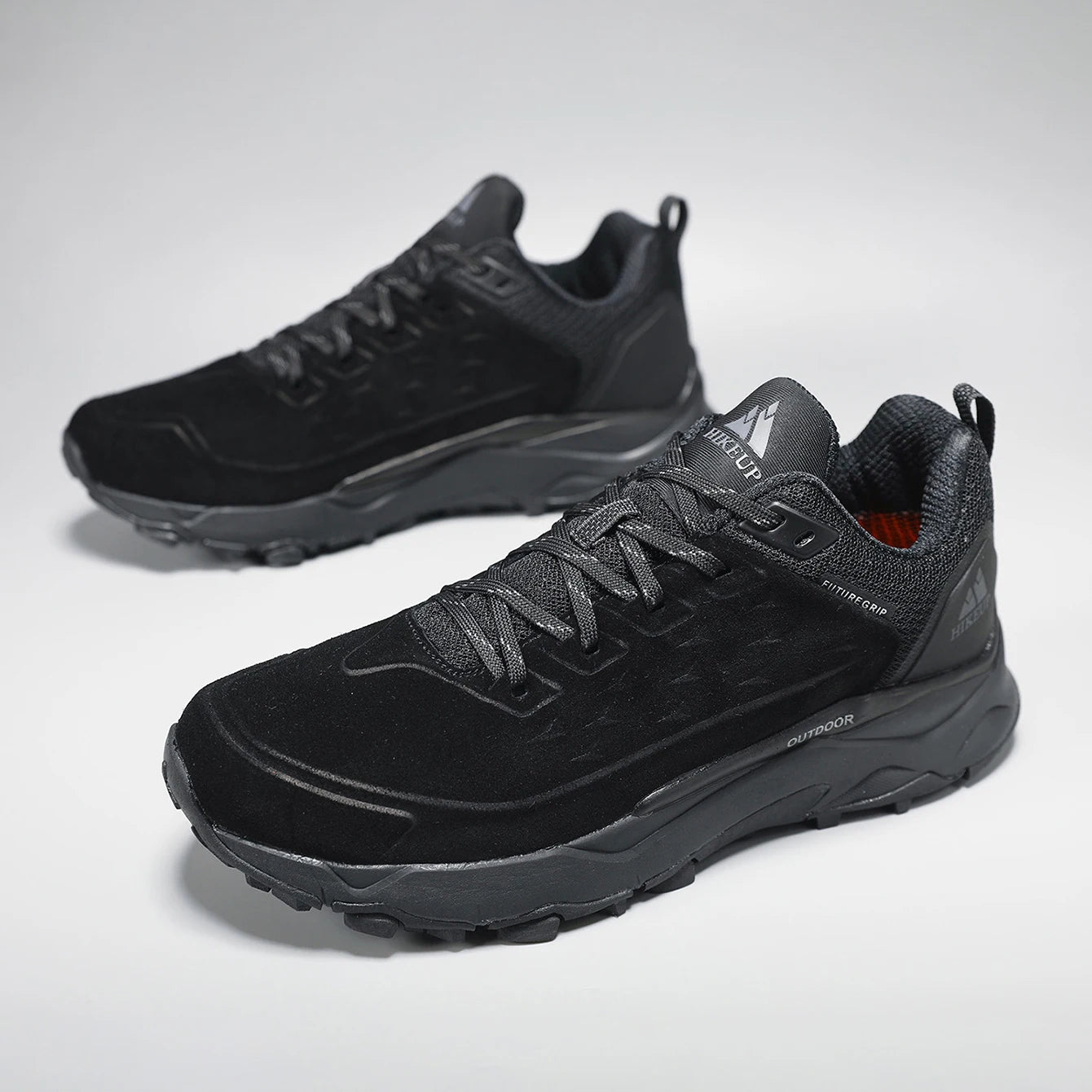 HIKEUP Latest Men's Hiking Shoes, Wear-Resistant Non-Slip Outdoor Sneakers, Rock Climbing Trekking Hunting Men Sports Suede Leather