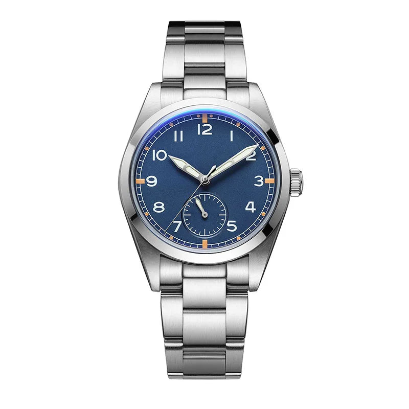 ADDIESDIVE 36mm Herren-Quarzuhr VH60 mit BGW9-Leuchtbeschichtung, Bubble-Mirror-Topfdeckelglas, 10Bar wasserdicht, Edelstahl-Uhr