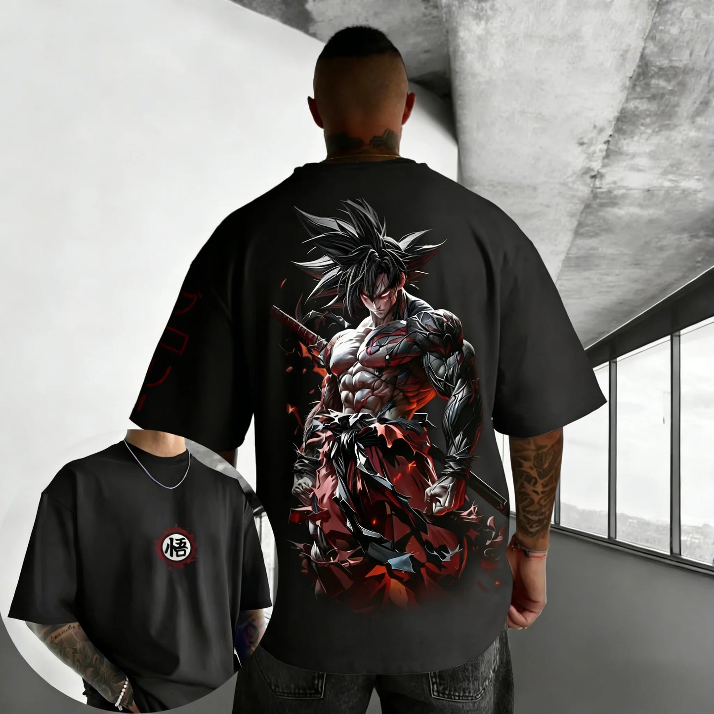 Dragon Ball Anime Oversized Cotton T-shirt 2026 Summer New Goku Printed Unisex Street Hip Hop Loose Casual Short Sleeve Top