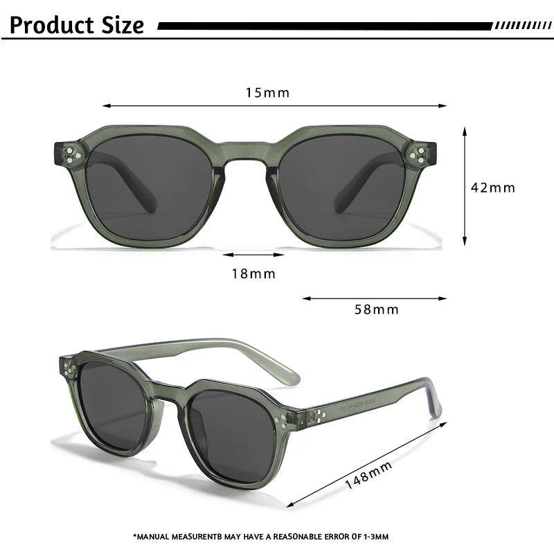 Caterside New Retro Polarized Men Sunglasses Square TR90 Frame Women Sun Glasses Outdoor Driving Fishing High Quality UV400 Gift