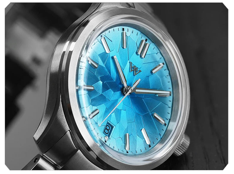 WM Watch Automatic Mechanical Watch NH35 Glacier Series 100M Waterproof AR Coated Sapphire Welly Merck Watches For Man WM226