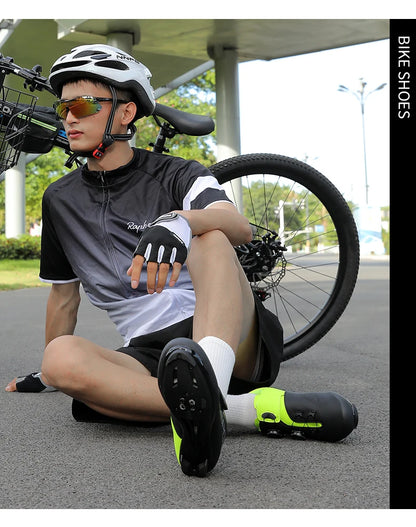 Scarpe da ciclismo ultraleggere, traspiranti e leggere, suole rigide compatibili SPD per allenamento e competizioni su bici da strada e mountain bike