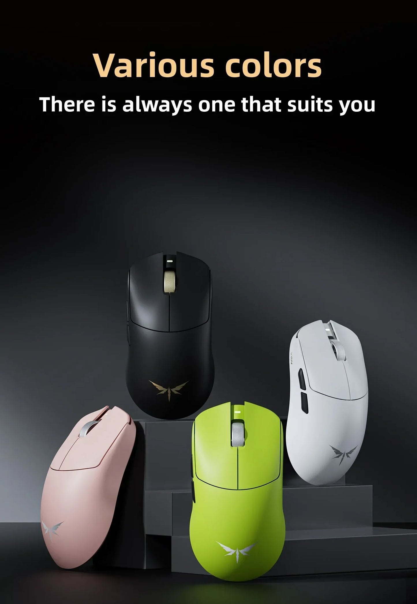 Mouse gaming esports VGN Dragonfly F2 ProMax/Ultra 42000DPI 0.125ms per CS:GO, latenza cablata/wireless Dual 8K, 3 modalità, PAW3395/3950