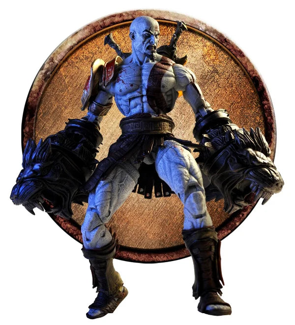 18CM Boxed NECA God of War Sparta Ghost Kratos Father Son Edition Atreus Action Doll Model Joint Mobile Toy Gift