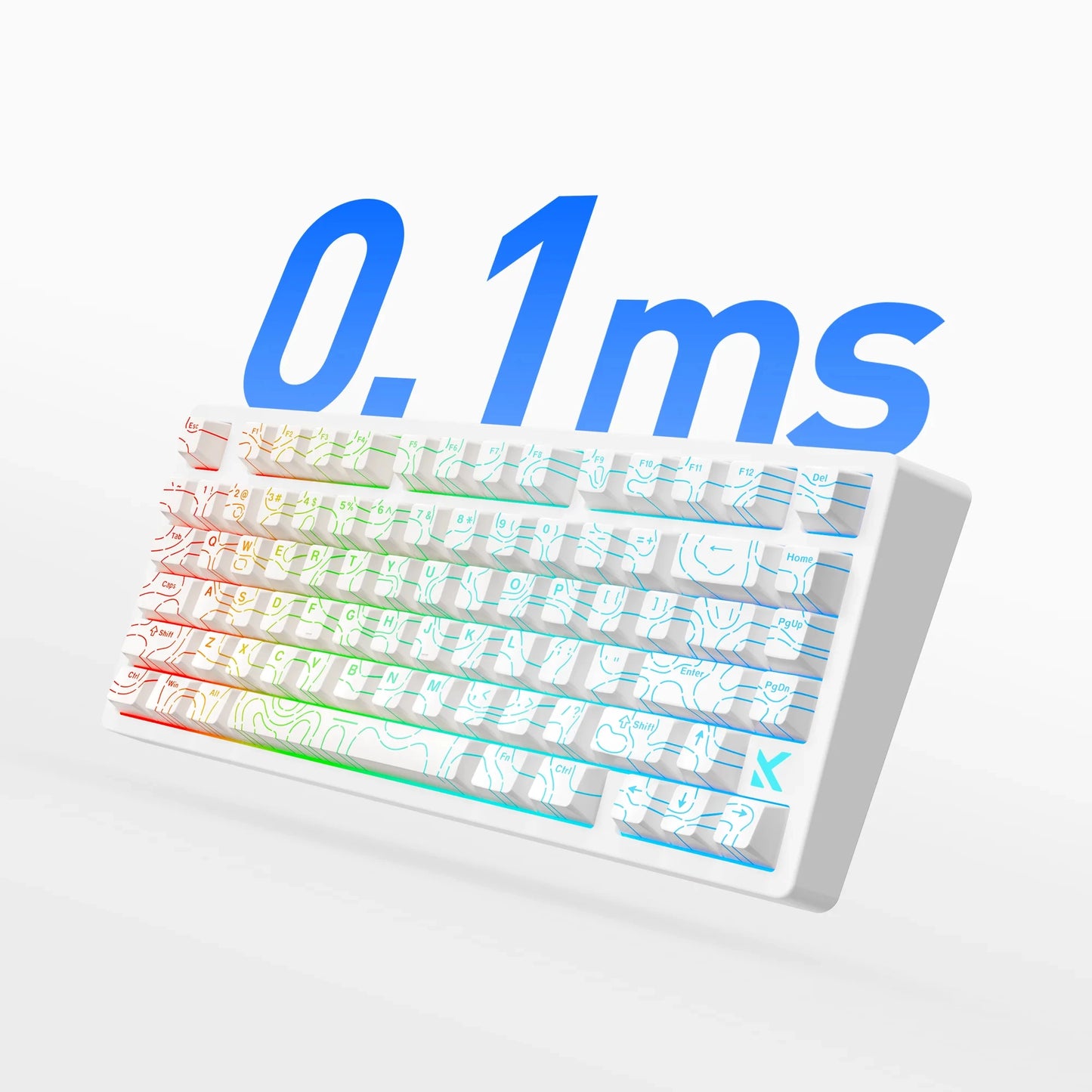 MCHOSE Jet 75 Magnetic Switch Gaming-Tastatur Hall Effect Hot-Swappable Angepasstes RGB Snap Tap 0.1ms Latenz 8kHz Abfragerate