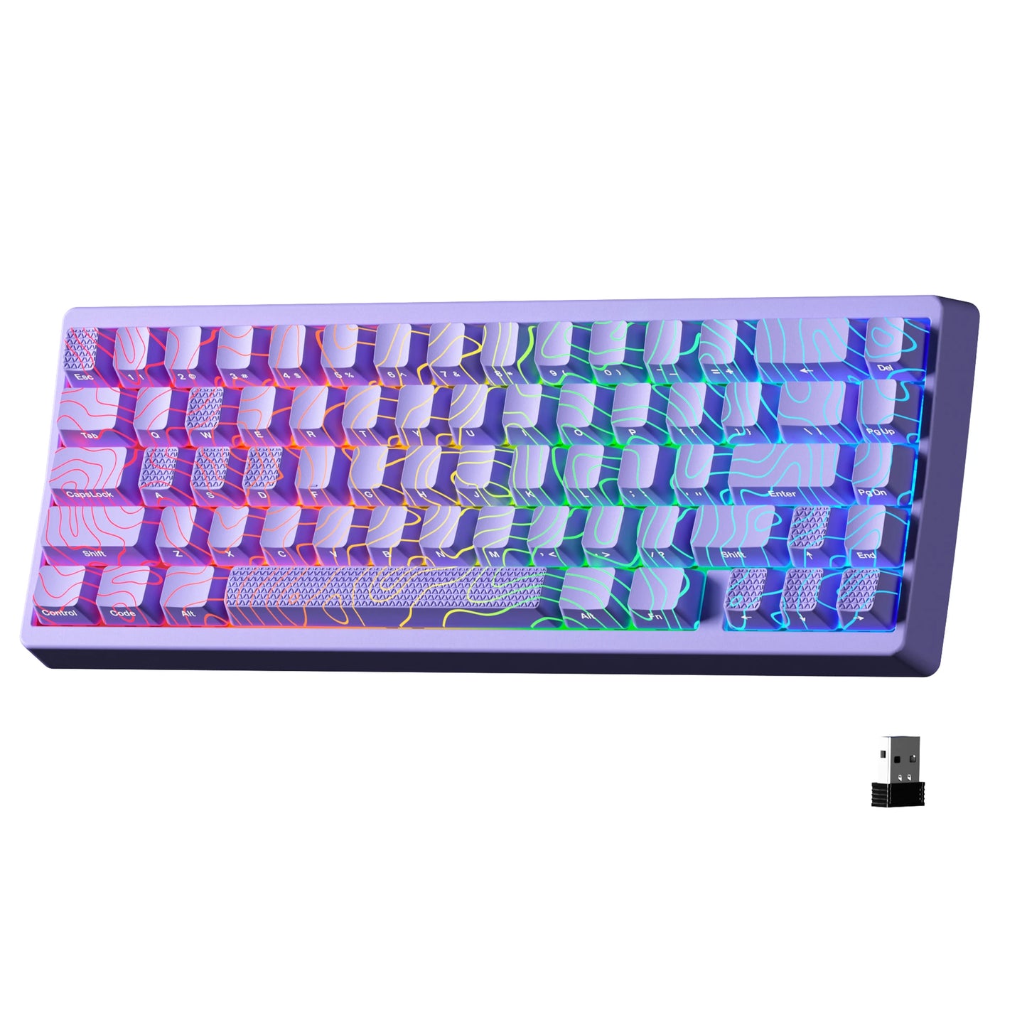 Teclado mecânico XVX M67 JadeStone com teclas IMD-Tech, hot-swappable, gasket, tri-mode, RGB personalizado, sem fios, 65%