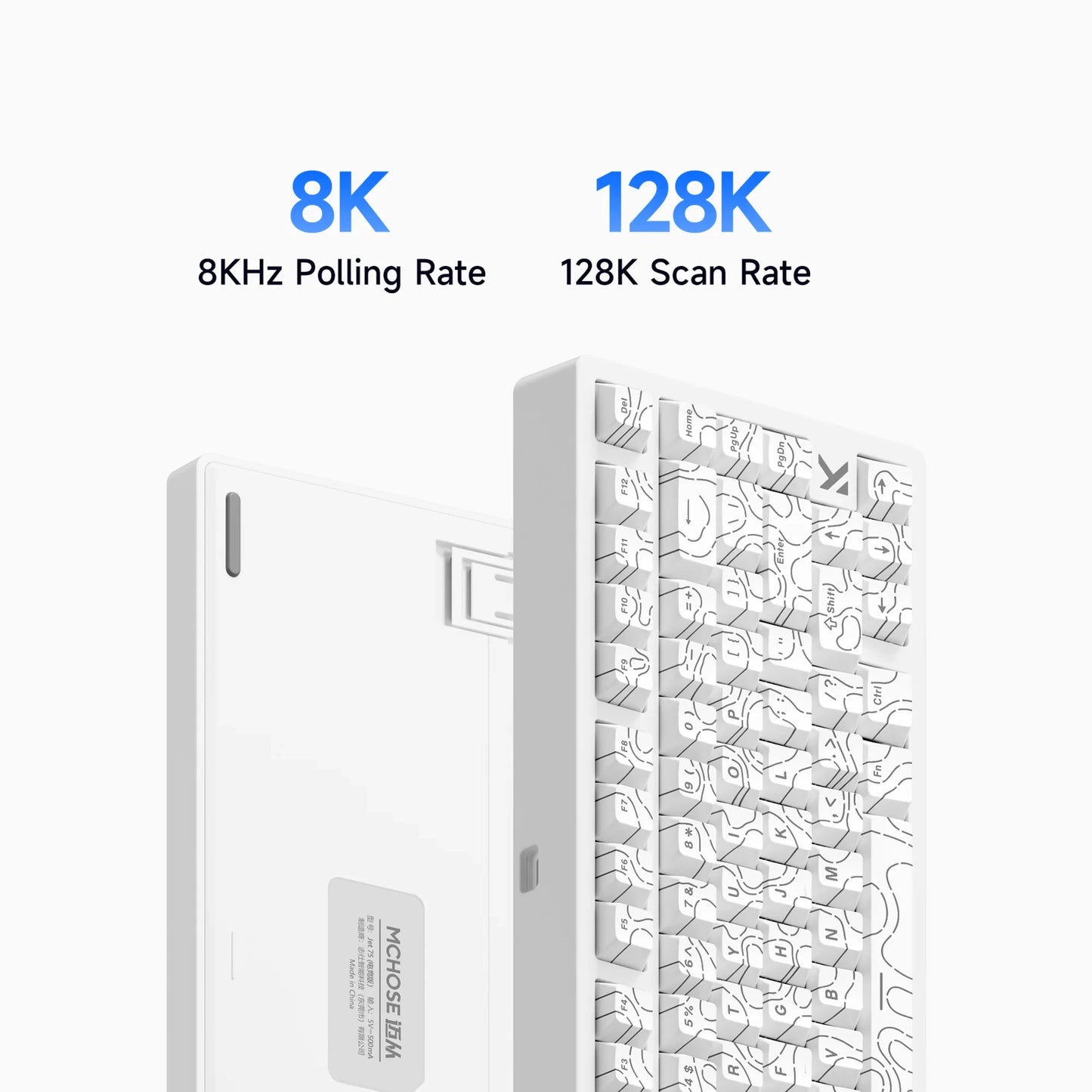 MCHOSE Jet 75 Magnetic Switch Gaming-Tastatur Hall Effect Hot-Swappable Angepasstes RGB Snap Tap 0.1ms Latenz 8kHz Abfragerate