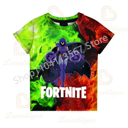2PCS Suits F-Fortnite Victory 3D T-shirt Shorts Kids Tops Girls Boys Battle Royale Clothes Harajuku Tees Hero Children T-Shirt