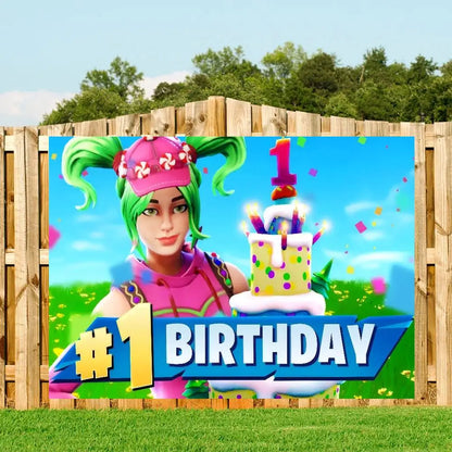 Anime Backdrop For Photo Studio Boys Baby Shower Happy Birthday Party Photography Hot Game F-Fortnite-ES Cool Background