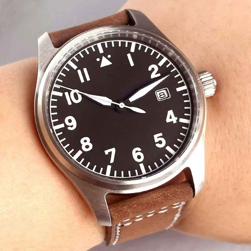 39mm Pilot Aviator Diving Watches Miyota8215 Automatic Mechanical Watch for Men 20BAR Waterproof Sapphire Crystal 316L Steel