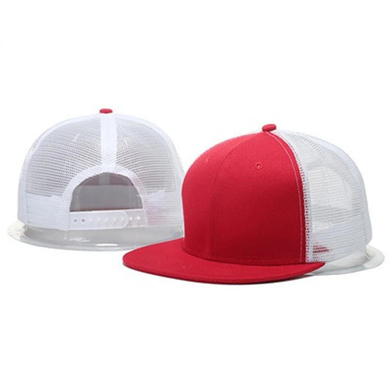 2025 Simple Fashionable New Flat Edge Mesh Hat Outdoor Leisure Sports Sunshade Baseball Hat Daily Commuter Decoration HipHop Hat