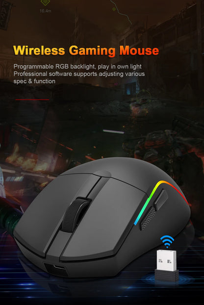 Ratón gaming REDRAGON DEICIDE M816 PRO RGB USB con soporte Bluetooth 2.4G inalámbrico, 26000 DPI, 6 botones para gamers, ratón con cable para ordenador