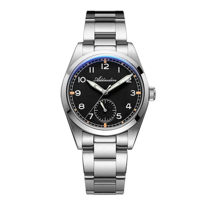 ADDIESDIVE 36mm Herren-Quarzuhr VH60 mit BGW9-Leuchtbeschichtung, Bubble-Mirror-Topfdeckelglas, 10Bar wasserdicht, Edelstahl-Uhr