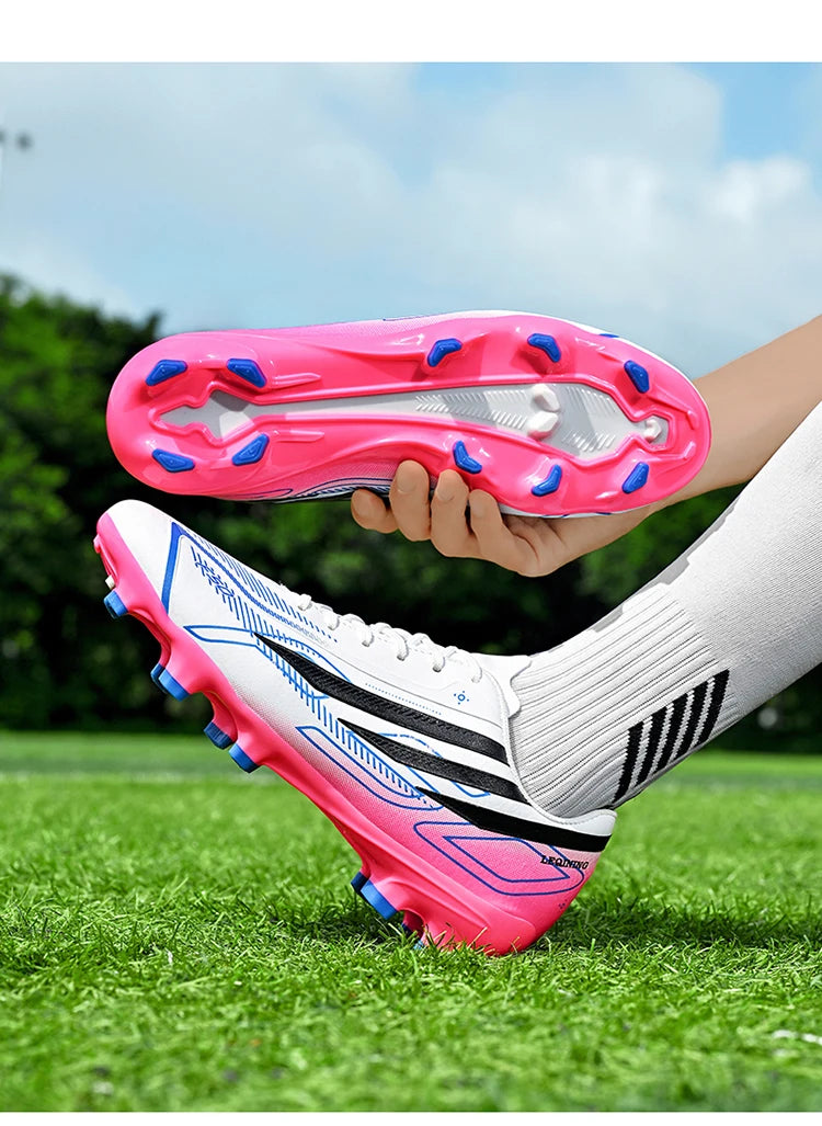 Chaussures de football professionnelles AG pour hommes, résistantes, décontractées, à crampons, antidérapantes, Fast Foo451·a