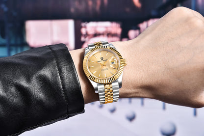 Relojes PAGANI DESIGN 2026 nuevos de lujo en oro y plata, relojes mecánicos para hombre, acero inoxidable, cristal de zafiro, reloj automático