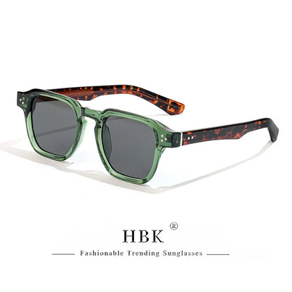 HBK New Fashion Sunglasses men Vintage Square Gradient Sun Glasses Outdoor Sports Party Vacation Travel Driving Eyeglasses
