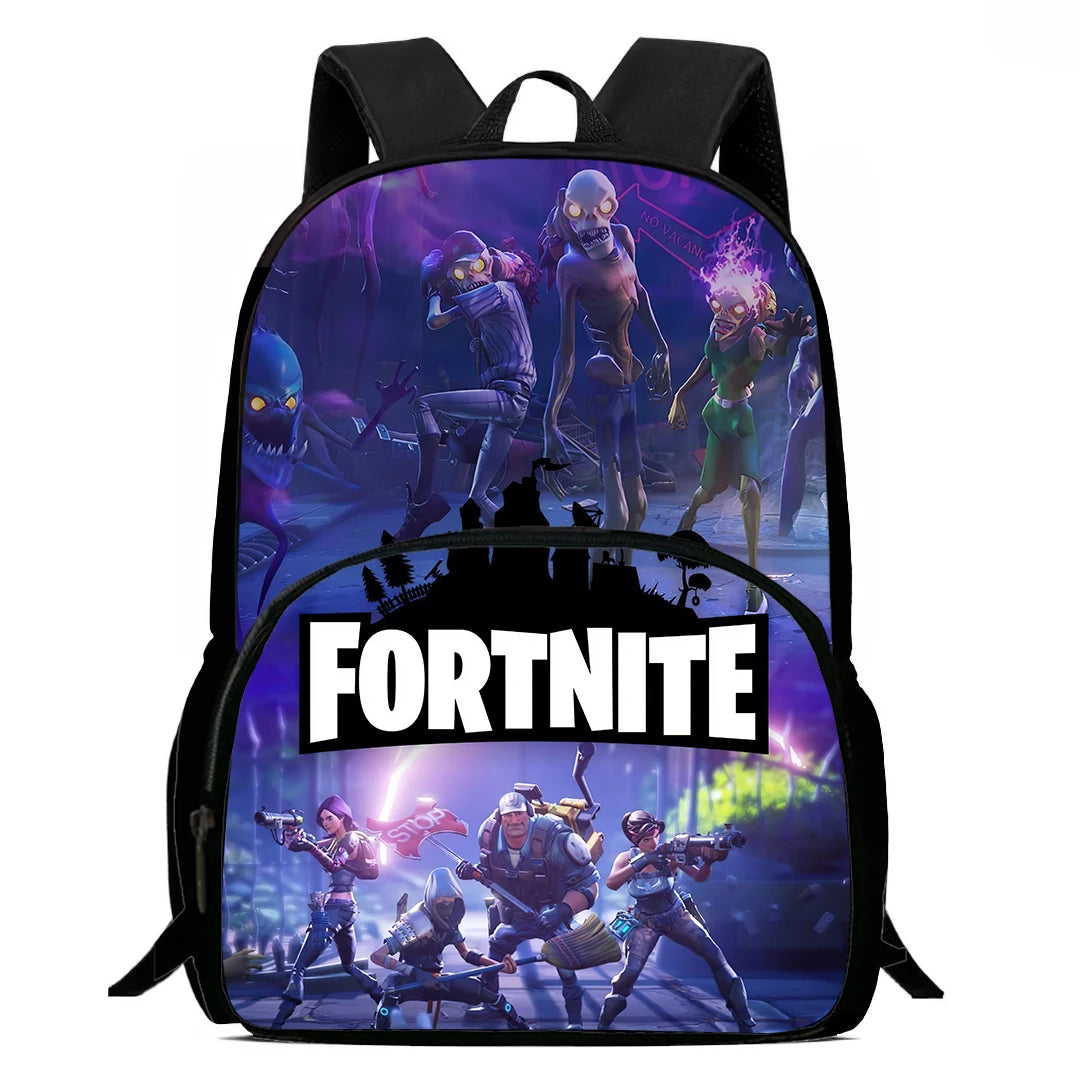 Kids School Backpack with Front Pocket, Light Weight Cartoon Fortnite Children Backpack For Age 6-9, Bags For Boys Girls